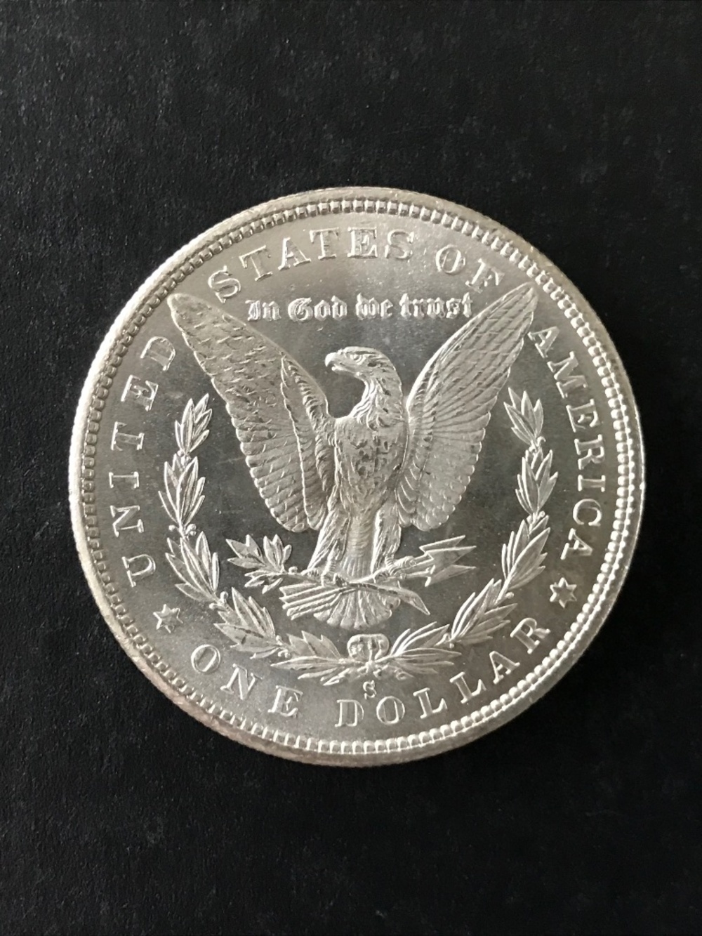 1880 S Morgan Silver Dollar 90% Silver San Fran Mint Unc Full Strike Semi-Proof - Picture 2 of 5